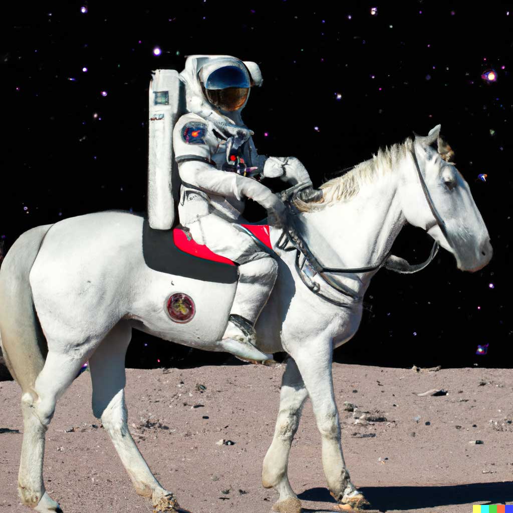 dalle 2 graphic astronaut on horseback